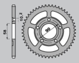 CHT ZĘBATKA TYLNA 281 40 HONDA CRM 125 90-00