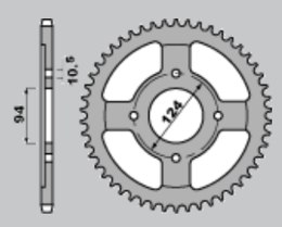 CHT ZĘBATKA TYLNA 282 37 HONDA CB550 F 76-80