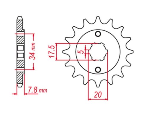 GROSSKOPF ZĘBATKA PRZEDNIA 279 13 XR250R 90-94,CRF GROSSKOPF ZĘBATKA PRZEDNIA 279 13 XR250R 90-94,CRF