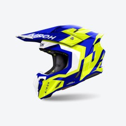 AIROH KASK CROSS ENDURO ATV QUAD TWIST 3 DIZZY WHITE/BLUE/YELLOW FLUO XL