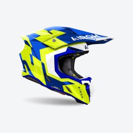AIROH KASK CROSS ENDURO ATV QUAD TWIST 3 DIZZY WHITE/BLUE/YELLOW FLUO M
