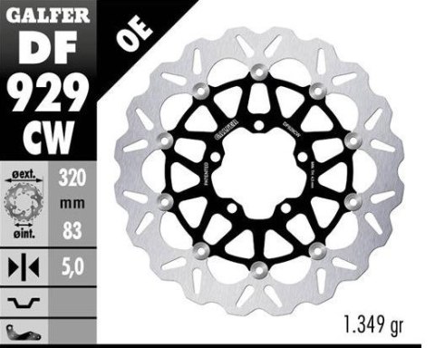 GALFER TARCZA HAMULCOWA PRZÓD TRIUMPH TIGER 850 24 900 20-24 1200 SPEED TRIPLE 1050 18-24 ROCK