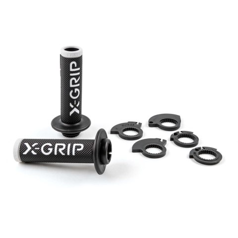 X-GRIP PROMOCJA MANETKI BRAAAAP GRIPS LOCK-ON-GRIP Z ADAPTERAMI ROLGAZU WHITE OPEN END OTW. KOLOR BIAŁY
