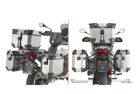 KAPPA STELAŻ KUFRÓW BOCZNYCH MONOKEY CAM SIDE MOTO GUZZI V85 TT 24-, POD KUFRY KFR K FORCE ALU