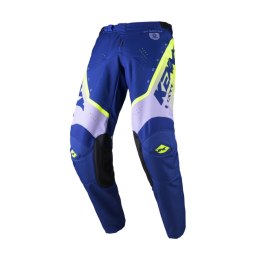 KENNY RACING SPODNIE CROSS/ENDURO MODEL TRACK FOCUS NAVY BLUE/GREY/ŻÓŁTY 34