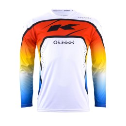 KENNY RACING KOSZULKA CROSS/ENDURO TRACK FOCUS GRADIENT WHITE/BLUE/RED S