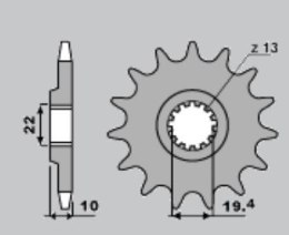 PBR ZĘBATKA PRZÓD 435 16 DR 350 90-99 +1 DRZ 400 00-20 +1 JTF432.16 * 520