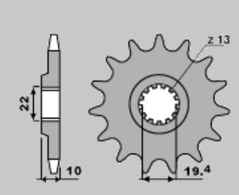 PBR ZĘBATKA PRZÓD 435 16 DR 350 90-99 +1 DRZ 400 00-20 +1 JTF432.16 * 520