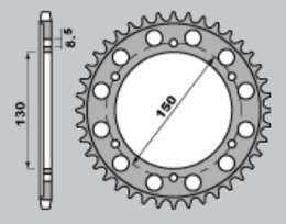 PBR ZĘBATKA TYŁ 298 40 C45 HONDA NS 400R 85-88, VFR 400R 86 JTR298.40 * 530