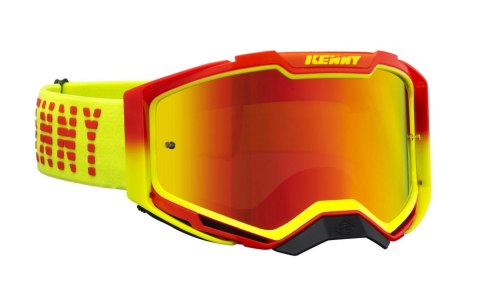 KENNY RACING GOGLE MODEL VENTURY RED/YELLOW ŻÓŁTY FLUO/RED SZYBA RED LUSTRO