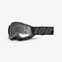 100 PROCENT GOGLE ACCURI 2 BLACK -CLEAR LENS - BLACK SZYBKA PRZEŹROCZYSTA