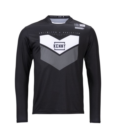 KENNY RACING KOSZULKA ROWEROWA MTB PROLIGHT BLACK/GREY BLACK/GREY/WHITE XL KENNY RACING KOSZULKA ROWEROWA MTB PROLIGHT BLACK/GREY BLACK/GREY/WHITE XL