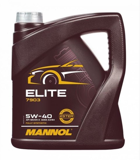 MANNOL OLEJ SILNIK 4T ELITE 5W40 4L API SN/CH-4, JASO MA2 SEMISYNTETYK