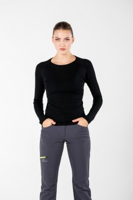 WOOLONA ALIZE KOSZULKA TERMOAKTYWNA DAMSKA Z DŁUGIM RĘKAWEM (100% WEŁNY MERINO) KOLOR CZARNY S