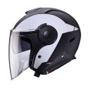 CABERG KASK OTWARTY JET Z BLENDĄ MODEL SOHO MILANO WHITE/BLACK MAT M