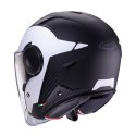 CABERG KASK OTWARTY JET Z BLENDĄ MODEL SOHO MILANO WHITE/BLACK MAT M