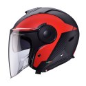 CABERG KASK OTWARTY JET Z BLENDĄ MODEL SOHO MILANO RED/BLACK MAT M