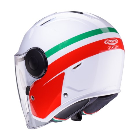 CABERG KASK OTWARTY JET Z BLENDĄ MODEL SOHO ZEPHYR WHITE/GREEN/RED M CABERG KASK OTWARTY JET Z BLENDĄ MODEL SOHO ZEPHYR WHITE/GREEN/RED M