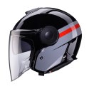 CABERG KASK OTWARTY JET Z BLENDĄ MODEL SOHO ZEPHYR BLACK/GREY/RED S
