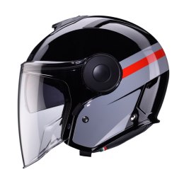 CABERG KASK OTWARTY JET Z BLENDĄ MODEL SOHO ZEPHYR BLACK/GREY/RED S