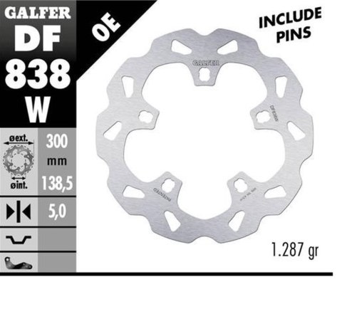 GALFER TARCZA HAMULCOWA PRZÓD HARLEY-DAVIDSON 300X138X5