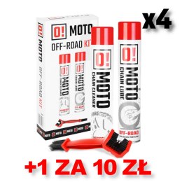 OMOTO ZESTAW 4+1 DO CZYSZCZENIA I SMAROWANIA ŁAŃCUCHA OFF ROAD O! CHAIN CARE AND PROTECTION 2+1 Z SZCZOTKĄ 2X750ML O