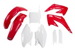 UFO KPL PLASTIKÓW FULL KIT HONDA CR 125/250 04- 07 KOLOR CZERWONY/BIAŁY HO10