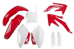 UFO KPL PLASTIKÓW FULL KIT HONDA CRF 450 R 07 KOLOR CZERWONY/BIAŁY HO110E999