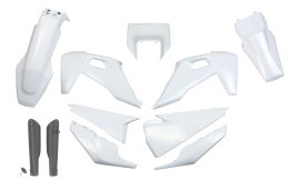 UFO KOMPLET PLASTIKÓW (FULL KIT) Z OSŁONAMI TELESKOPÓW (AMORTYZATORÓW) HUSQVARNA TE 150 / 250 / 300 '20-'23, FE 250 / 350 / 450