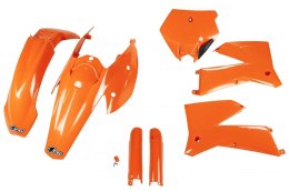 UFO KOMPLET PLASTIKÓW FULL KIT Z OSŁONAMI TELESKOPÓW AMORTYZATORÓW KTM SX SXF 05- 06 KOLOR OEM POMARAŃCZOWY KT503E999