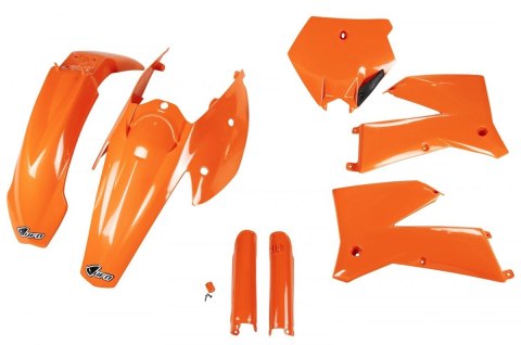 UFO KOMPLET PLASTIKÓW FULL KIT Z OSŁONAMI TELESKOPÓW AMORTYZATORÓW KTM SX SXF 05- 06 KOLOR OEM POMARAŃCZOWY KT503E999