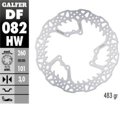GALFER TARCZA HAMULCOWA PRZÓD CRF 250R 15-24 450R 260X101X3MM SHARK ENDURO MX
