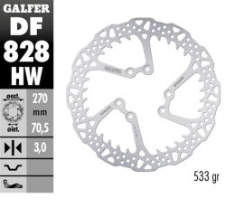 GALFER TARCZA HAMULCOWA PRZÓD TM EN MX SMR SMX 125 144 250 300 400 450 530 00-24 270X70, 5X3MM SHARK ENDURO