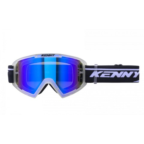 KENNY RACING GOGLE TRACK+ CLEAR CRYSTAL-LENS PRZEŹROCZYSTY SZYBKA E LUSTRO