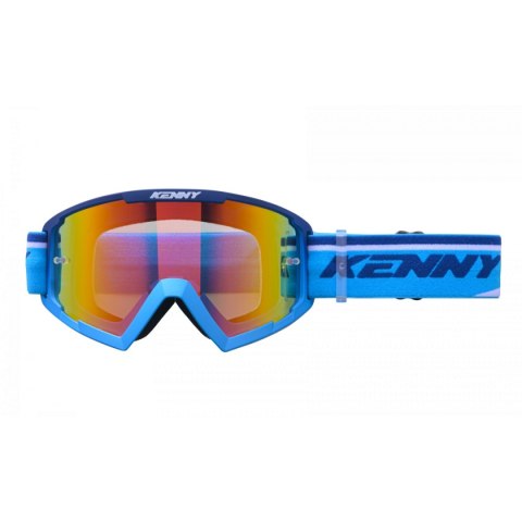 KENNY RACING GOGLE TRACK+ NAVY BLUE -REDLENS - BLUE/WHITE SZYBKA RED LUSTRO
