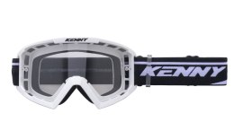 KENNY RACING GOGLE TRACK WHITE -CLEAR LENS - WHITE SZYBKA PRZEŹROCZYSTA