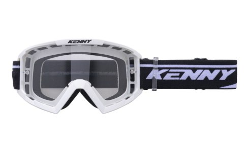 KENNY RACING GOGLE TRACK WHITE -CLEAR LENS - WHITE SZYBKA PRZEŹROCZYSTA