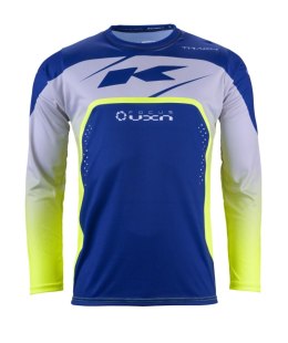 KENNY RACING KOSZULKA CROSS/ENDURO TRACK FOCUS NAVY BLUE/GREY/ŻÓŁTY XXXL