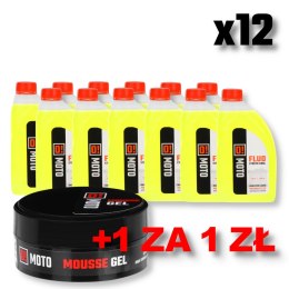 OMOTO ZESTAW 12 SZTUK PŁYN DO CHŁODNIC 1L O! FLUO XTREME COOL + ŻEL MUSÓW 50G MOUSSE-GEL HIGH TEMPERATURE 200