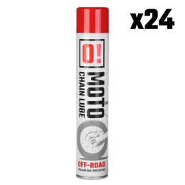 OMOTO ZESTAW 24 SZTUKI SPRAY SMAR DO ŁAŃCUCHA 750ML OFF ROAD O! CHAIN LUBE OLE-023 PAKIET