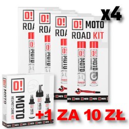 OMOTO ZESTAW 4+1 DO CZYSZCZENIA I SMAROWANIA ŁAŃCUCHA ROAD O! CHAIN CARE AND PROTECTION 2+1 Z SZCZOTKĄ +