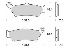 SBS KLOCKI HAMULCOWE STREET PERFORMANCE EXCEL SINTER BMW R 1300 GS 24-TYŁ