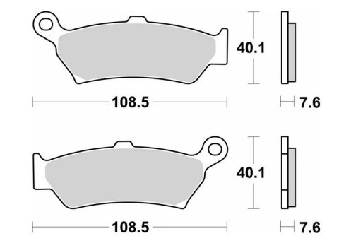 SBS KLOCKI HAMULCOWE STREET PERFORMANCE EXCEL SINTER BMW R 1300 GS 24-TYŁ