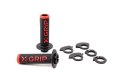 X-GRIP MANETKI BRAAAAP GRIPS LOCK-ON-GRIP Z ADAPTERAMI ROLGAZU RED OPEN END OTW. KOLOR CZERWONY