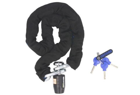OXFORD ŁAŃCUCH DO MOTOCYKLA CHAIN LOCK DŁUGOSC 1.2 METRA Z ZAPIĘCIEM PATRIOT TRZPIEŃ-14 MM ŚREDN. OCZKA 12