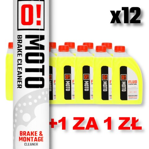 OMOTO ZESTAW 12 SZTUK PŁYN DO CHŁODNIC 1L O! FLUO XTREME COOL + SPRAY ZMYWACZ HAMULCÓW 750ML BRAKE AND MONTAGE CLEAN OMOTO ZESTAW 12 SZTUK PŁYN DO CHŁODNIC 1L O! FLUO XTREME COOL + SPRAY ZMYWACZ HAMULCÓW 750ML BRAKE AND MONTAGE CLEAN
