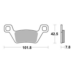 SBS KLOCKI HAMULCOWE KH600 OFF-ROAD SINTER PRZÓD KYMCO MXU 500 09-14, 550 10-21, UXV 700 13-21