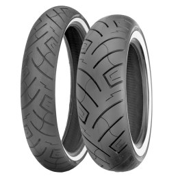 SHINKO OPONA 130/60-23 777 75H TL REINF WW BIAŁY BOK PRZÓD DOT 47/2023