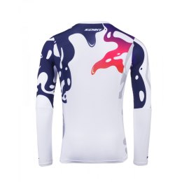 KENNY RACING KOSZULKA CROSS/ENDURO PERFORMANCE FLUID WHITE/GREY/RED/BLUE L