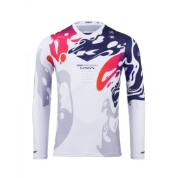 KENNY RACING KOSZULKA CROSS/ENDURO PERFORMANCE FLUID WHITE/GREY/RED/BLUE S